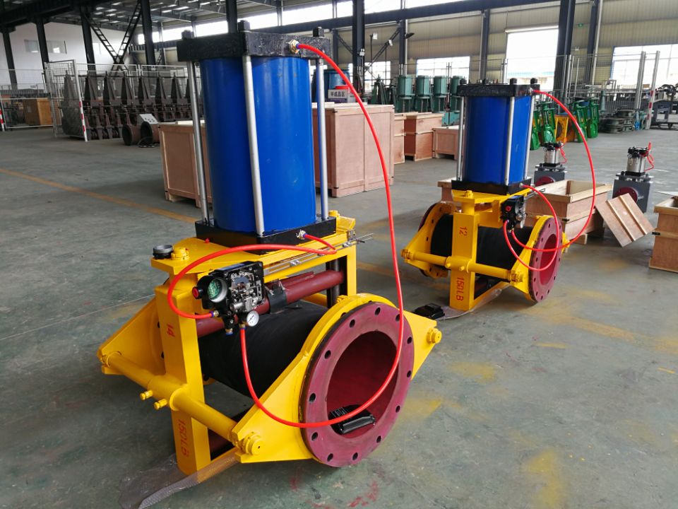 美标气动裸式管夹阀