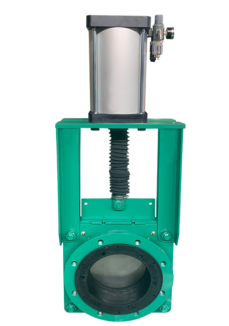 气动法兰式矿浆刀闸阀 