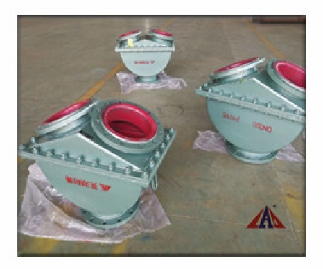 球形衬胶三通换向止回阀