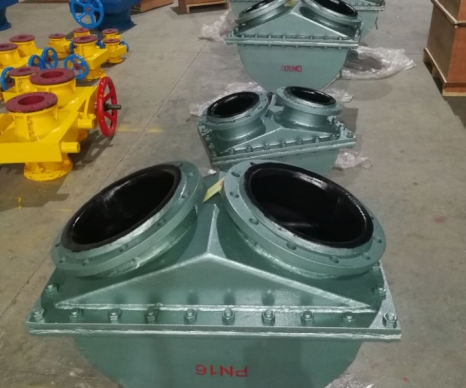 衬胶三通换向止回阀-1