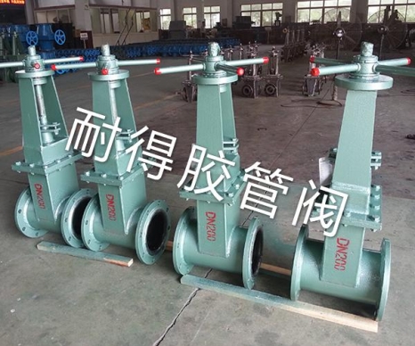 手动矿浆阀（耐得管夹阀公司提供图片）