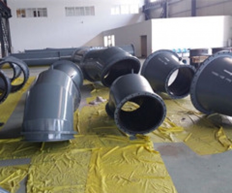 大口径衬胶管件