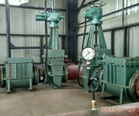 卧式衬胶止回阀+电动衬胶闸板阀