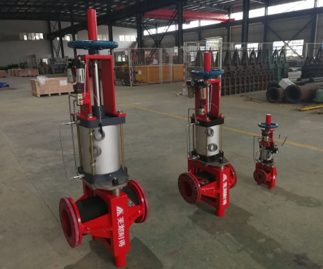 带手轮气动管夹阀