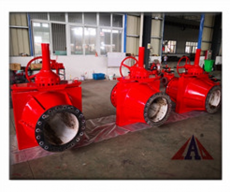 手动伞齿轮管夹阀/大口径